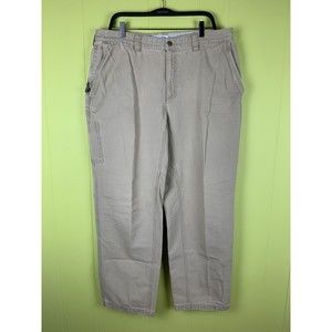 Columbia Hiking Pants Regular Fit Beige Men's Size 38X31 Zipper Pocket